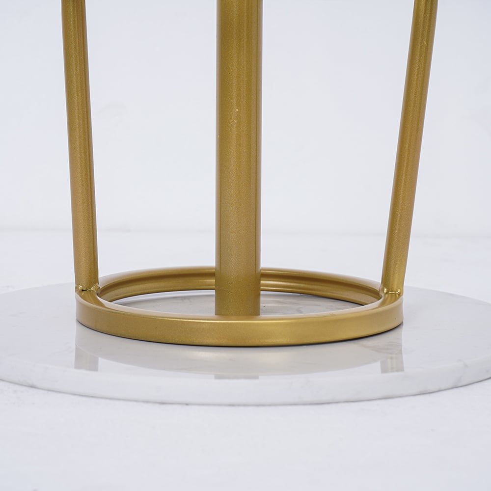 1700mm Hallway Metal Coat Stand with Umbrella Stand Base-Gold -