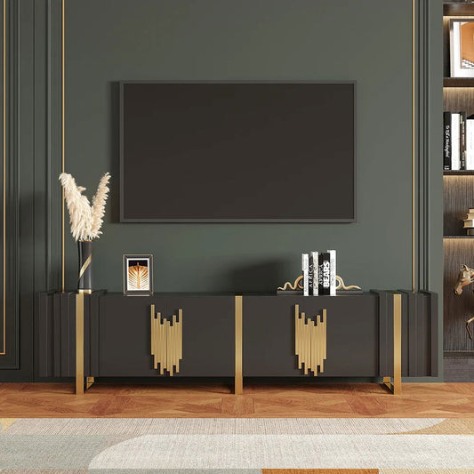 1800mm Natural Wood Tall TV Stand with Storage (Copy) - Homary