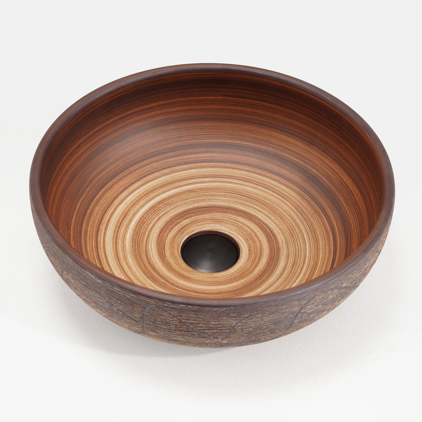 400mm Ceramic Round Bathroom Countertop Basin Retro Washbasin -