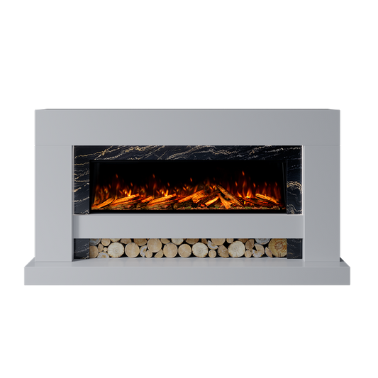 Aspen Suite 1300 S Marble Electric Fireplace 1900mm - Approved By Design