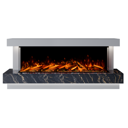 Lazio Suite 1500 3D Panoramic Marble Electric Fireplace - Approved By Design