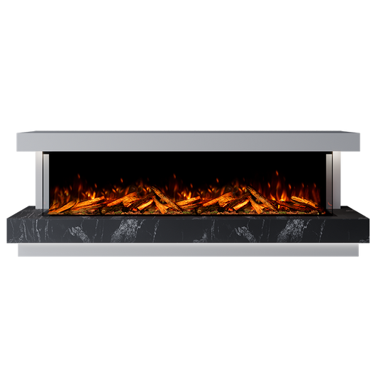Lazio Suite 2000 3D Panoramic Marble Electric Fireplace - Approved By Design