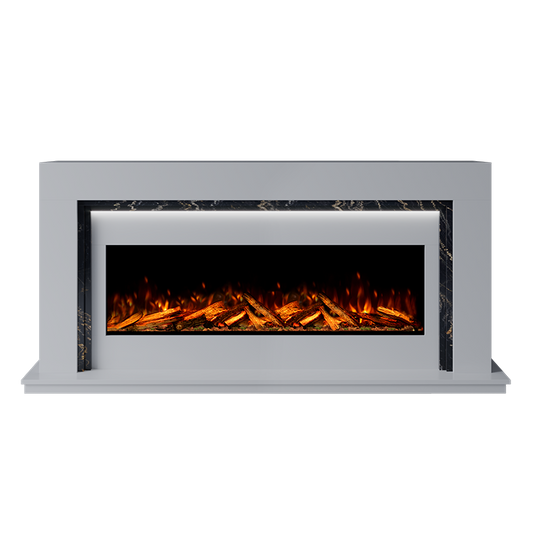 Madrida Suite 1300 S Marble Electric Fireplace 1900mm -