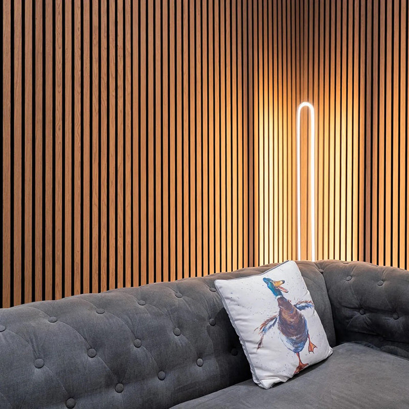 Wood Veneer Acoustic Wall Panel Silver Birch 2400mm x 600mm -