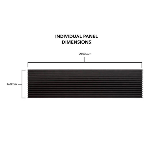 Wood Veneer Acoustic Wall Panel Black Oak 2400mm x 600mm -