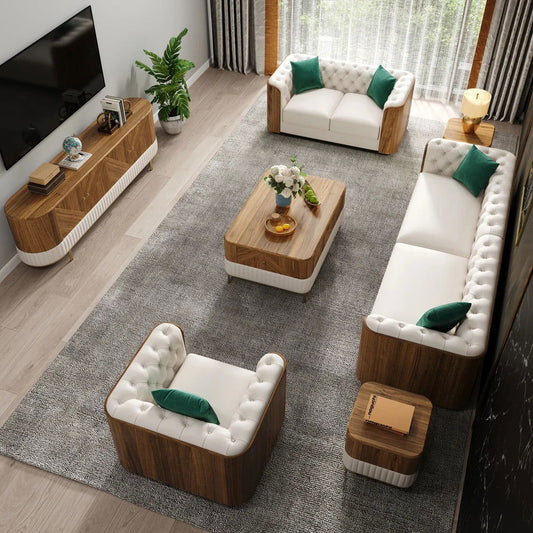 Wovent Mid-Century Square Modern Walnut Wood Narrow Side Table with Storage Nightstand -