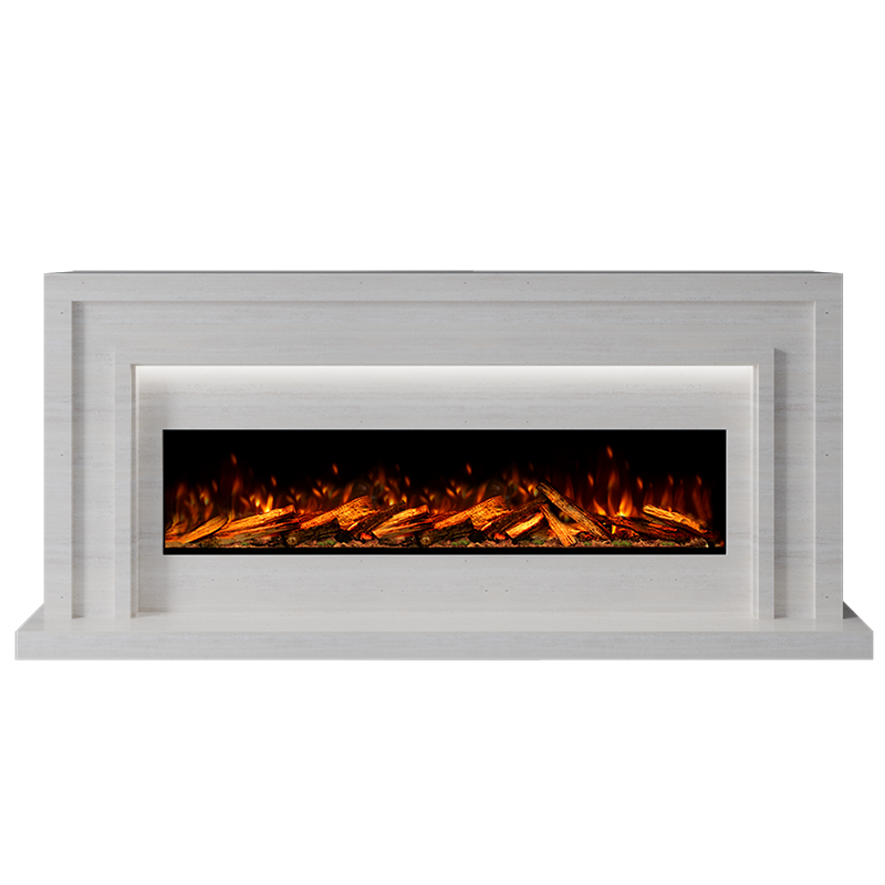 Zenith Suite 1300 S Marble Electric Fireplace 1900mm -