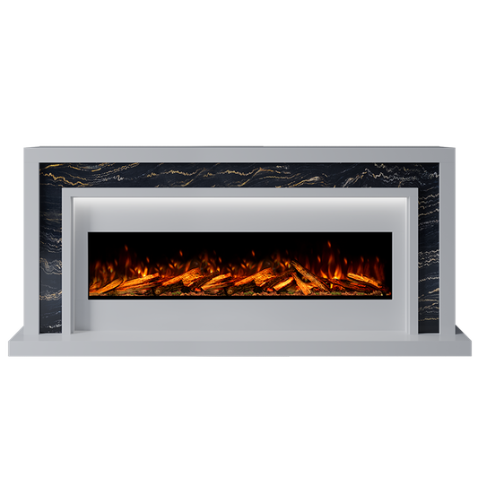 Zenith Suite 1300 S Marble Electric Fireplace 1900mm - Approved By Design