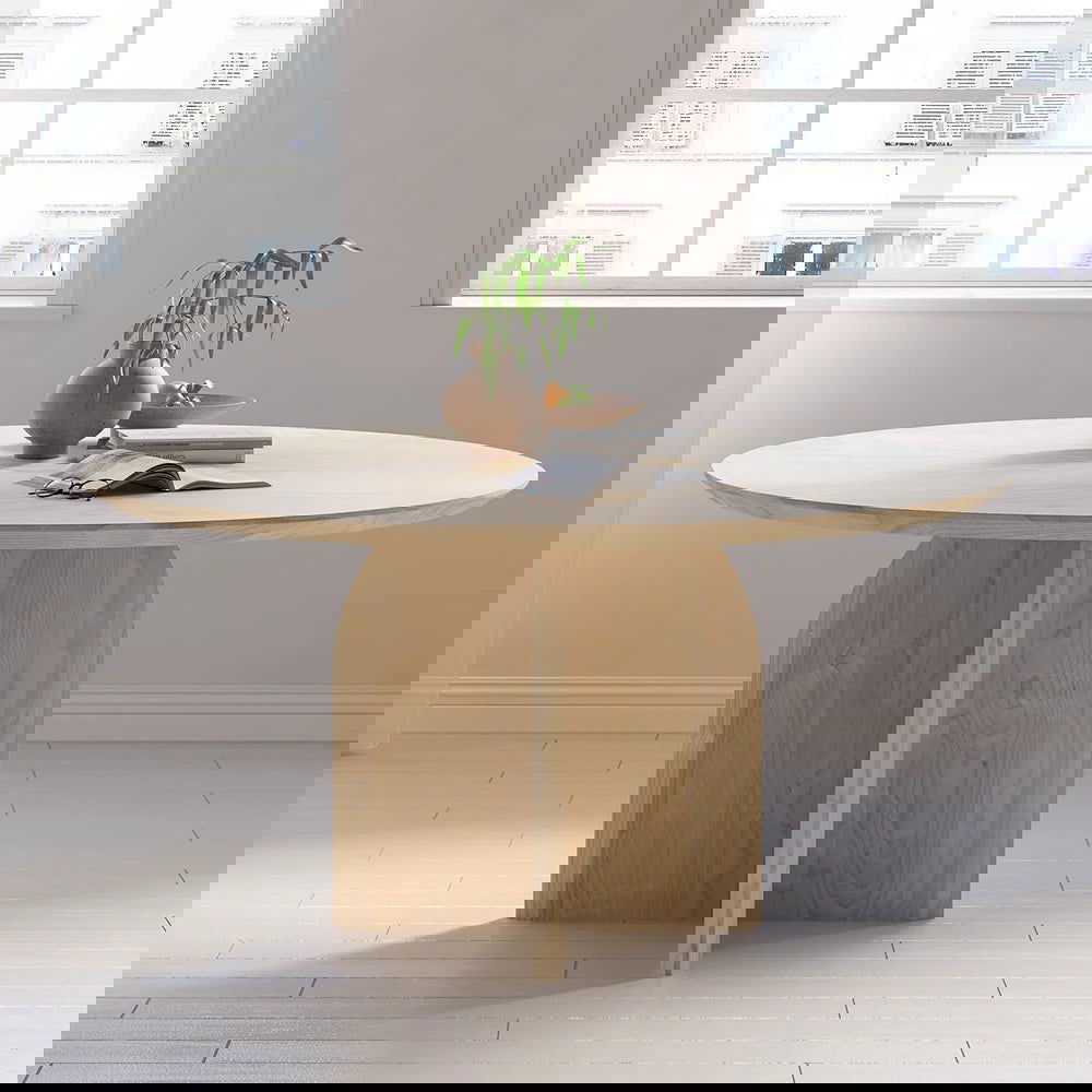 1000mm Modern Round Dining Table & 4 Modern Upholstered Light Grey Velvet Dining Chairs - Homary