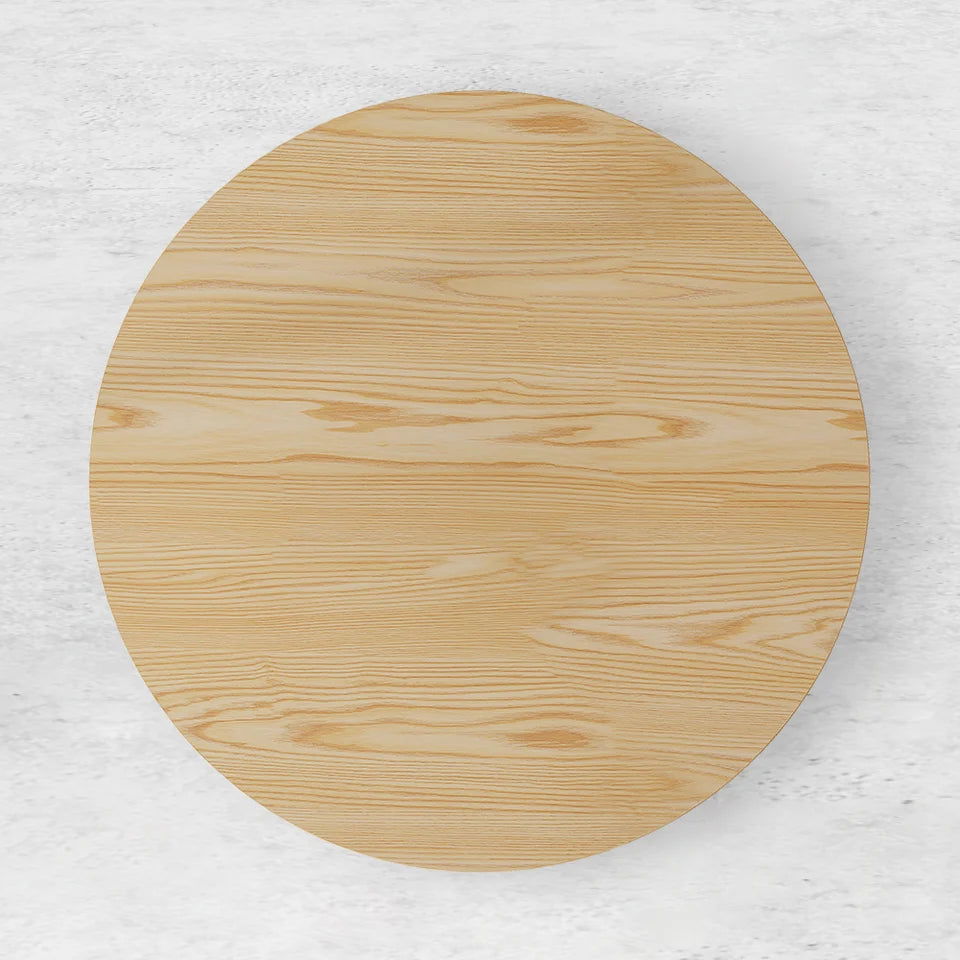 1000mm Round Wooden Nesting Dining Table Set for 4 Green Upholstered Chairs - 