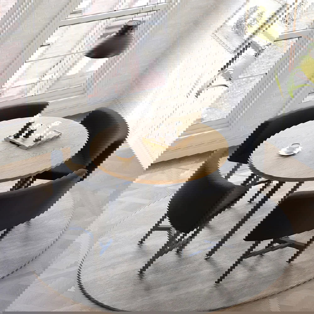 Round Table For Dining Table With Nesting Chairs 1000mm Round