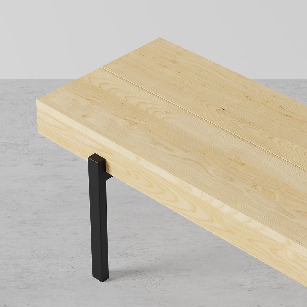 1000mm Rustic Natural Rectangular Coffee Table Small Narrow Cocktail Table - 