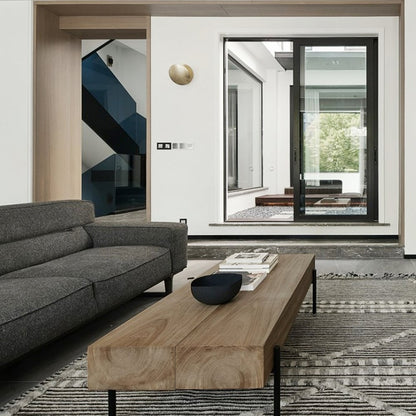 1000mm Rustic Small Coffee Table Narrow Rectangular Cocktail Table Pine Wood Top - 