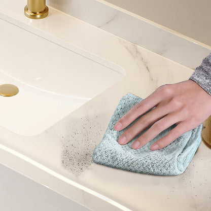 1000mm Walnut Floating Bathroom Vanity Set Stone Top Wall Mounted Bathroom Cabinet - 