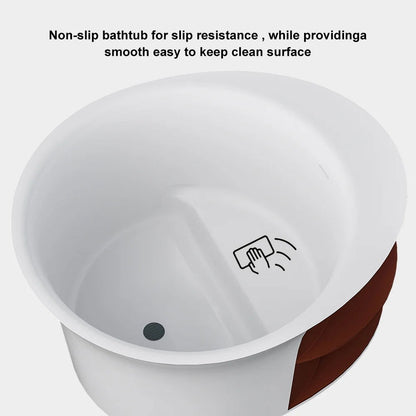 1200mm Freestanding Japanese Soaking Bathtub with Storage Shelving Stone Resin - 