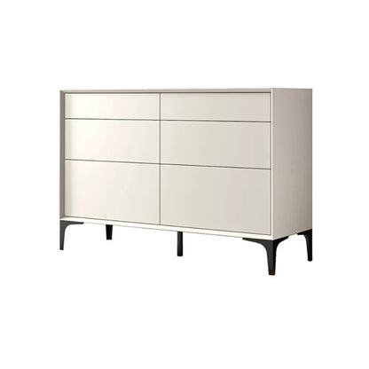1200mm Minimalist Off White Dresser Accent 6-Drawer Cabinet - 