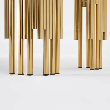 1200mm Modern Black Faux Marble Narrow Console Table with Storage Shelf and 4 Gold Legs - 