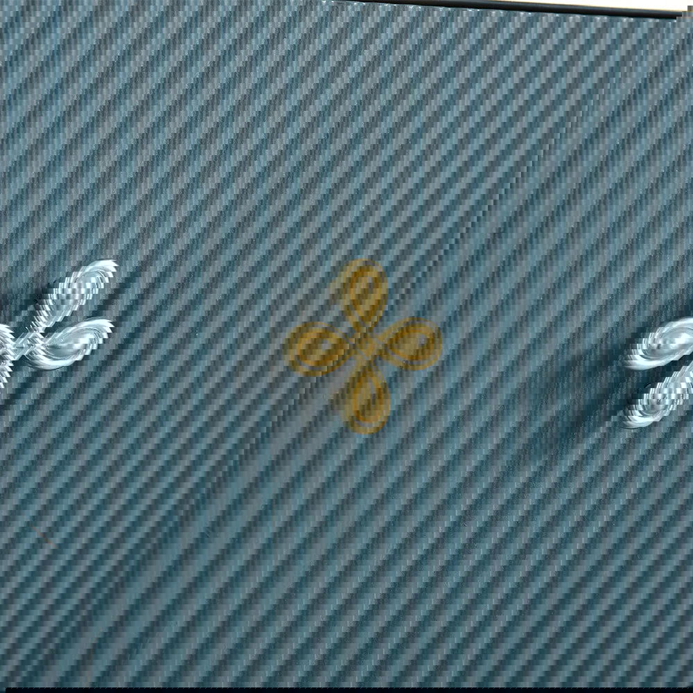 1200mm Modern Blue Dresser Faux Marble Top Cabinet with 6 Drawers in Gold - 