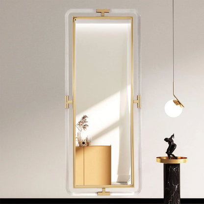 1200mm Modern Gold Full Length Large Long Wall Mirror Decor Acrylic & Metal Frame - 