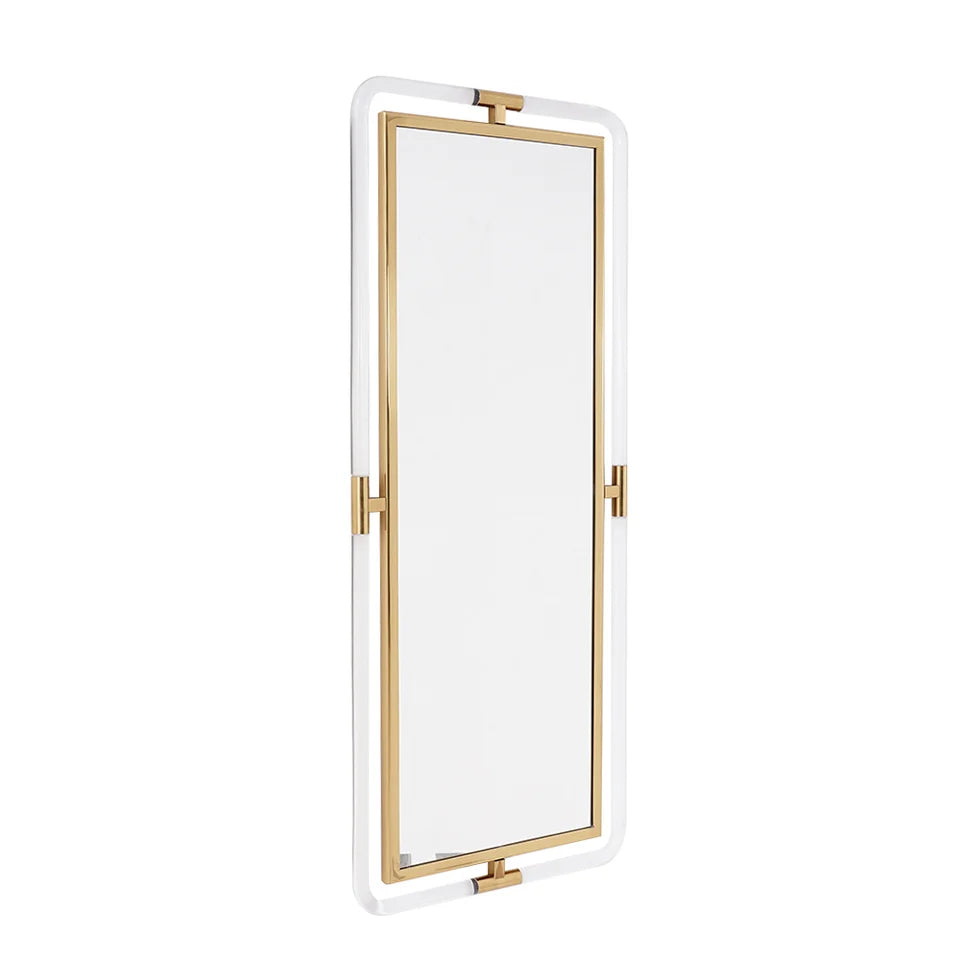 1200mm Modern Gold Full Length Large Long Wall Mirror Decor Acrylic & Metal Frame - 