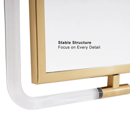 1200mm Modern Gold Full Length Large Long Wall Mirror Decor Acrylic & Metal Frame - 