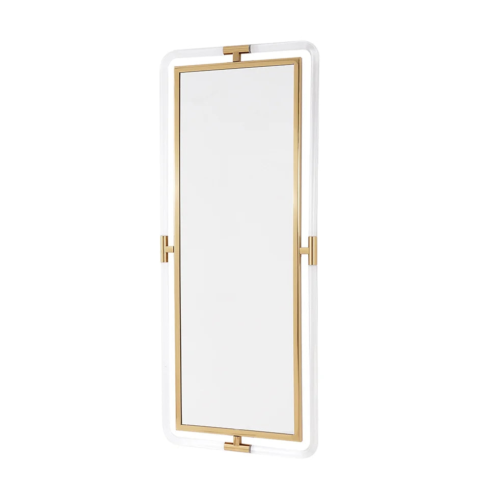 1200mm Modern Gold Full Length Large Long Wall Mirror Decor Acrylic & Metal Frame - 