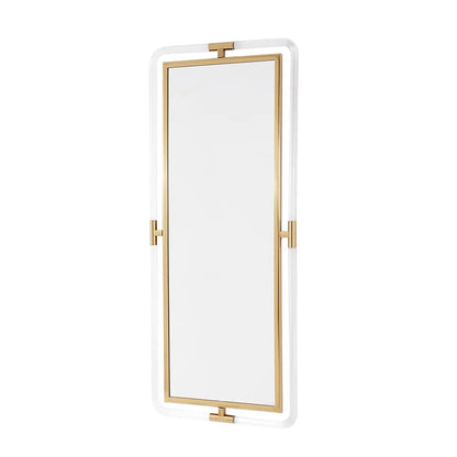 1200mm Modern Gold Full Length Large Long Wall Mirror Decor Acrylic & Metal Frame - 