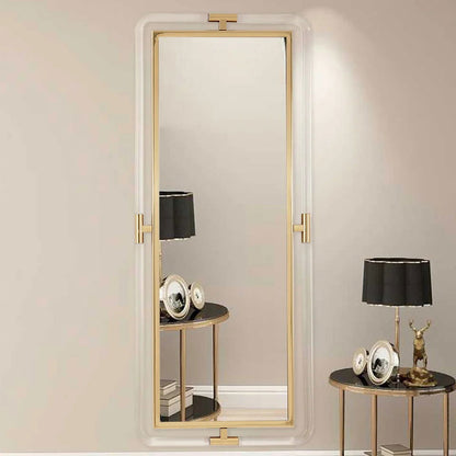 1200mm Modern Gold Full Length Large Long Wall Mirror Decor Acrylic & Metal Frame - 