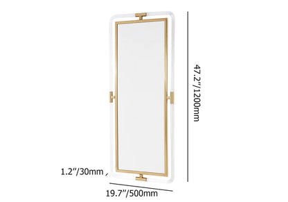 1200mm Modern Gold Full Length Large Long Wall Mirror Decor Acrylic & Metal Frame - 