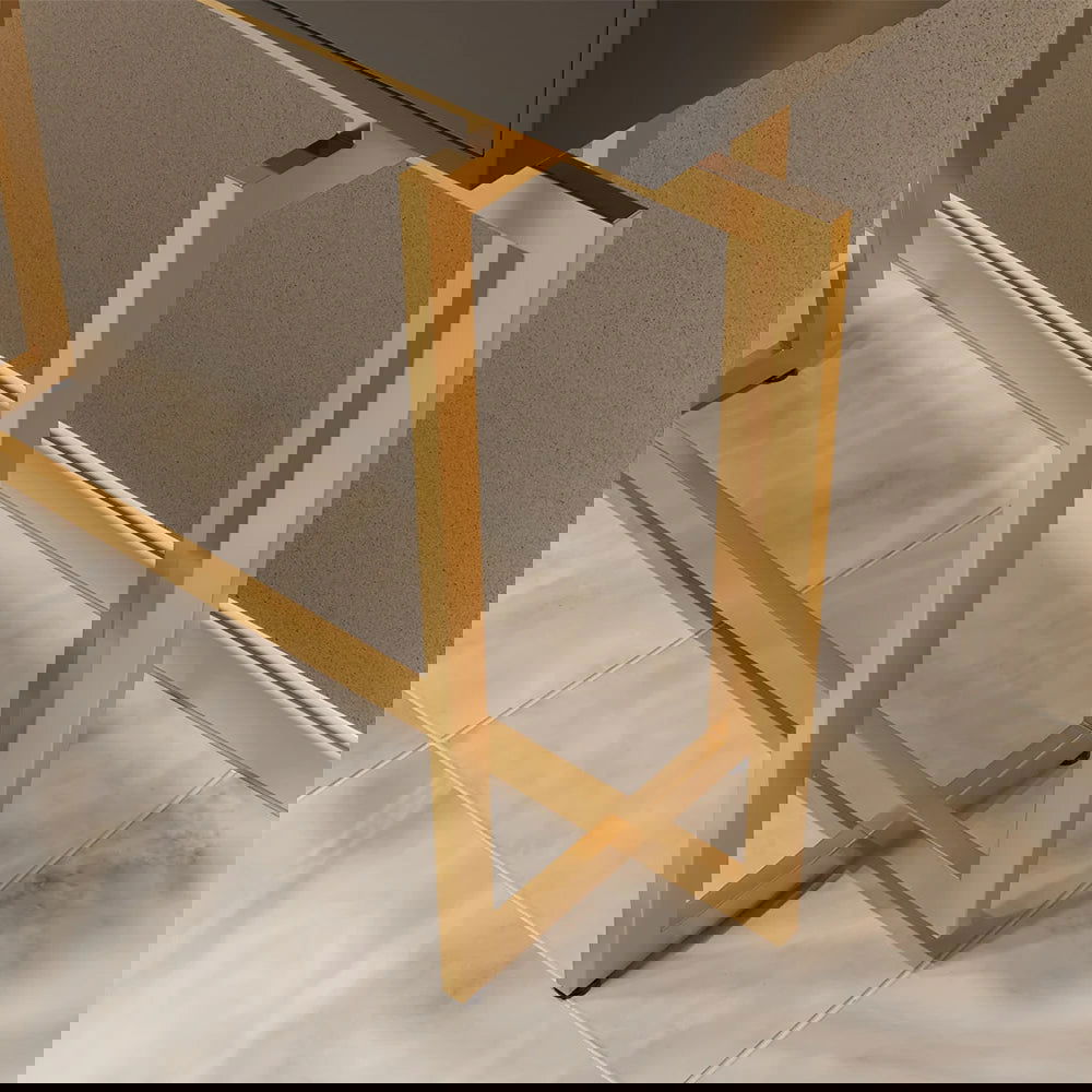 1200mm Modern Narrow Black Console Table with Storage Drawers and Metal Legs in Gold - 