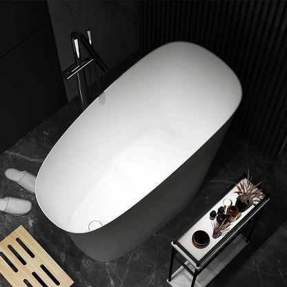 1200mm Modern Oblique Deep Freestanding Matte White Stone Resin Japanese Soaking Bath - Approved By Design