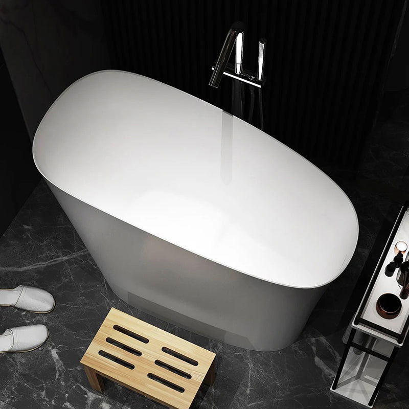 1200mm Modern Oblique Deep Freestanding Matte White Stone Resin Japanese Soaking Bath - Approved By Design