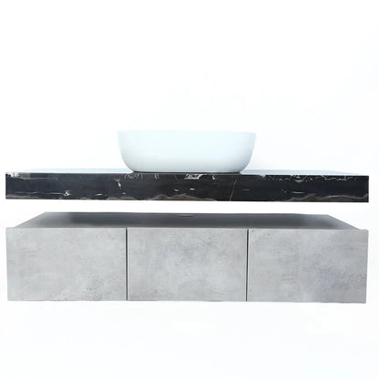 1220mm Modern Floating Bathroom Vanity Set with Single Vessel Sink Wall Mounted - 