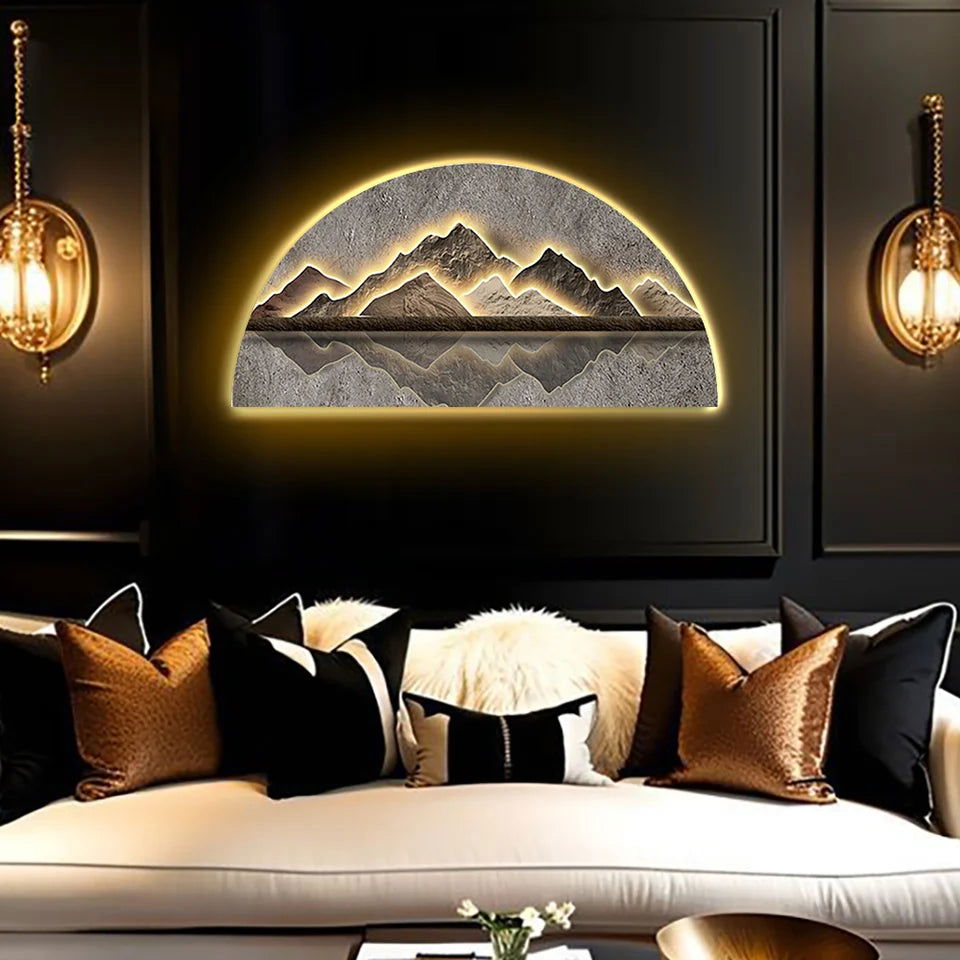 1250mm Modern Abstract LED Lighting Wall Decorative Painting Living Room Decorative - 