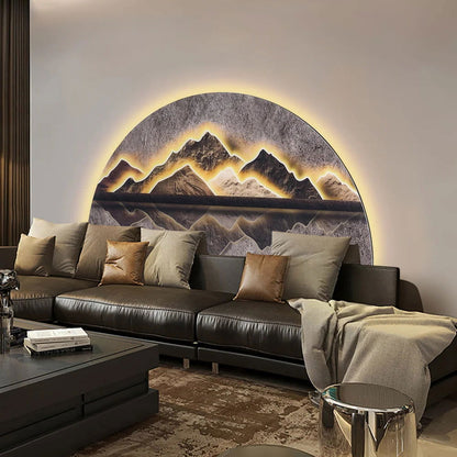 1250mm Modern Abstract LED Lighting Wall Decorative Painting Living Room Decorative - 