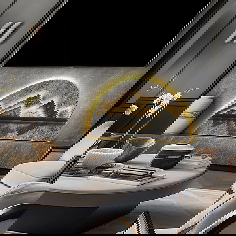 1250mm Modern Abstract LED Lighting Wall Decorative Painting Living Room Decorative - 