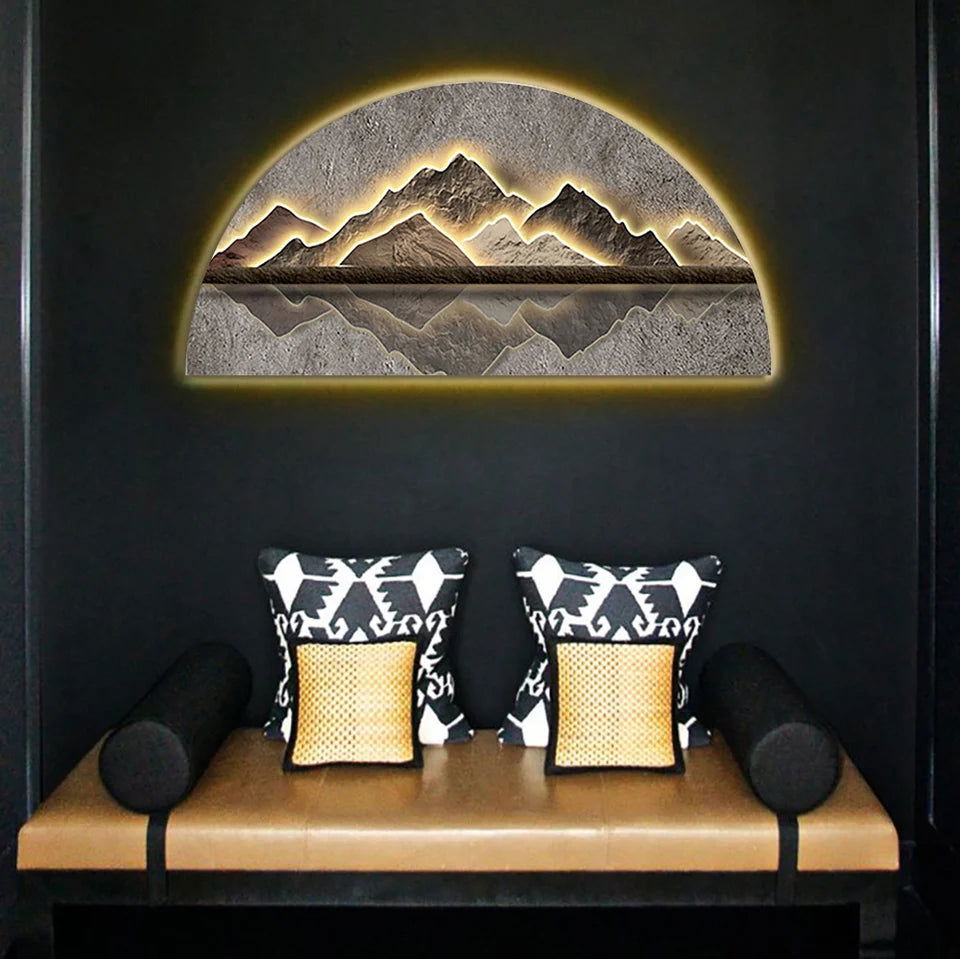 1250mm Modern Abstract LED Lighting Wall Decorative Painting Living Room Decorative - 