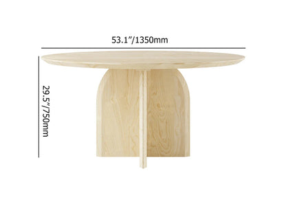 1350mm Modern Round Dining Table & 6 Modern Upholstered Light Grey Velvet Dining Chairs - 