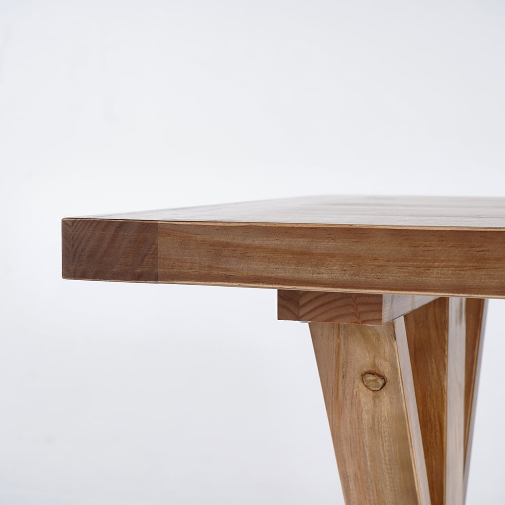 1500mm Farmhouse Wooden Standing Writing Desk in Natural Trestle - 