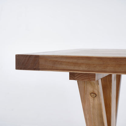 1500mm Farmhouse Wooden Standing Writing Desk in Natural Trestle - 