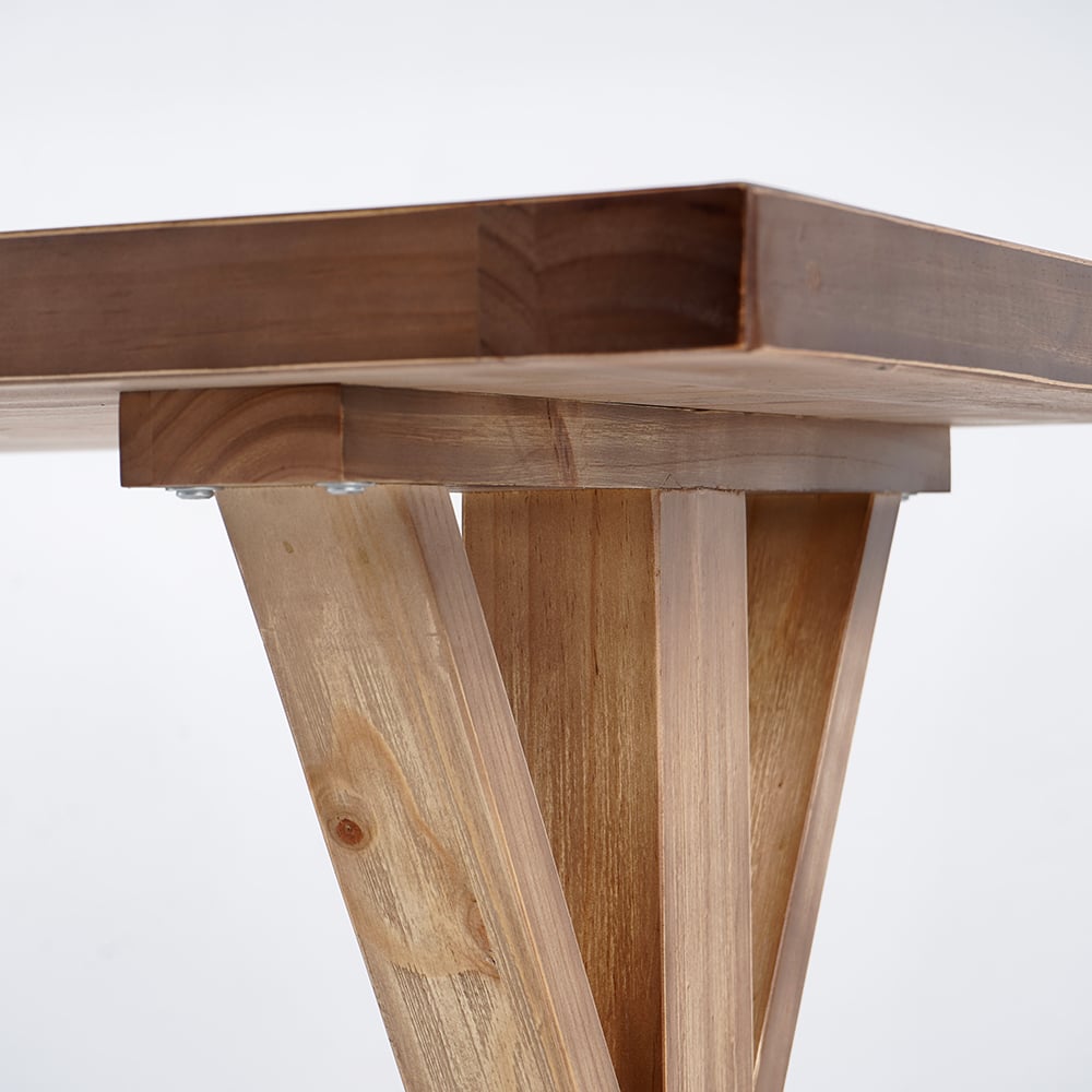 1500mm Farmhouse Wooden Standing Writing Desk in Natural Trestle - 