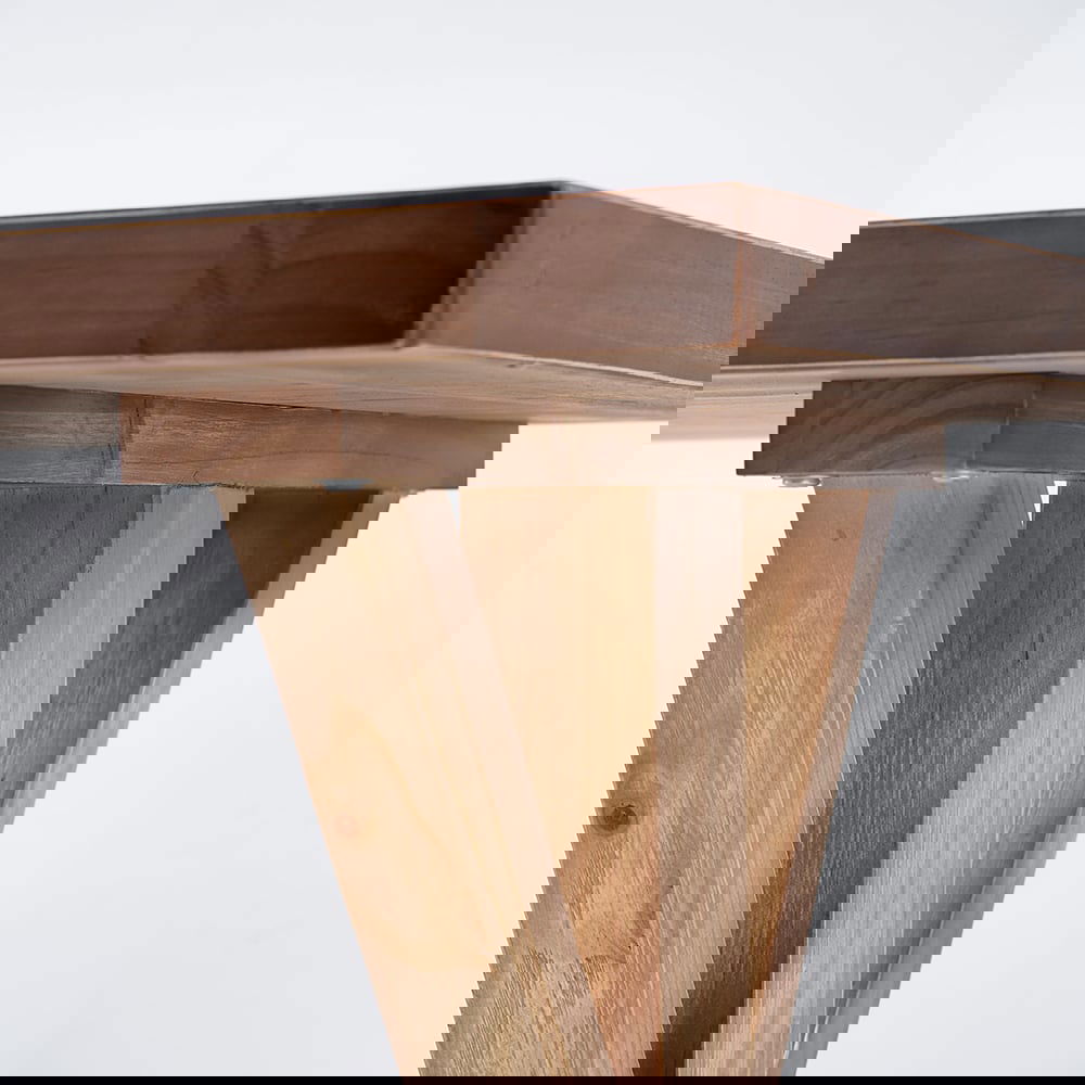 1500mm Farmhouse Wooden Standing Writing Desk in Natural Trestle - 