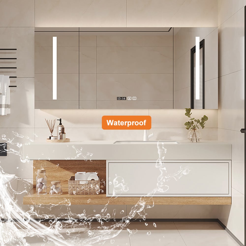 1500mm Modern Floating Bathroom Vanity Set With Single Basin Wall-Mount White & Natural - 