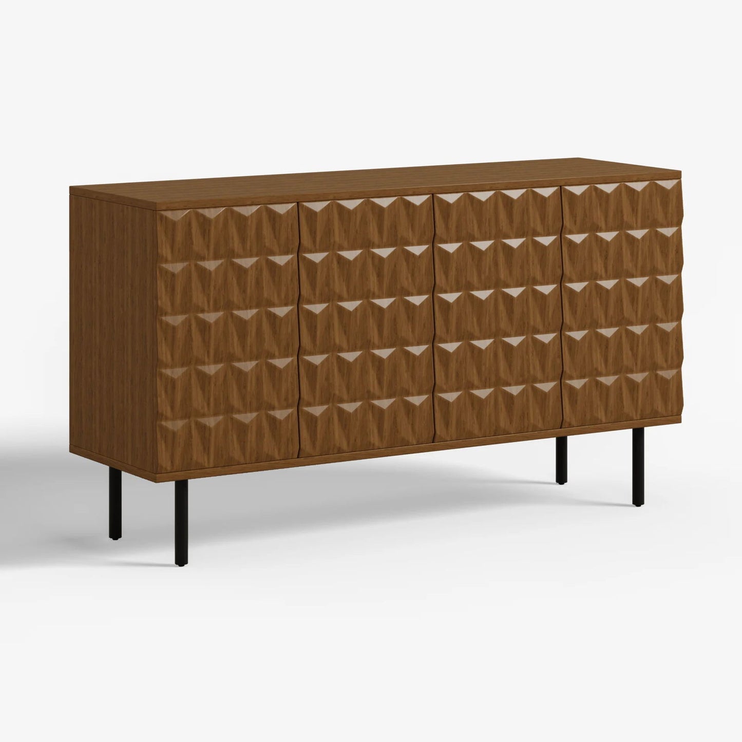 1500mm Walnut Wood Sideboard Cabinet For Dining Room - 