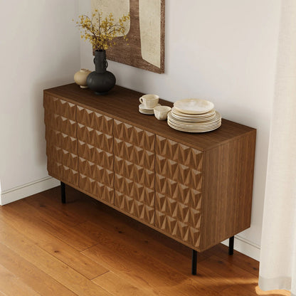 1500mm Walnut Wood Sideboard Cabinet For Dining Room - 