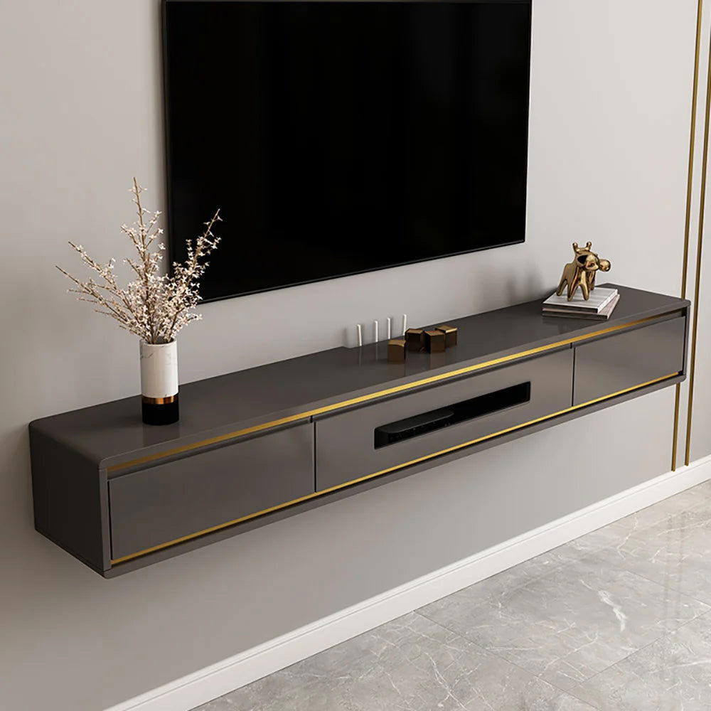 1500mm White Smooth TV Stand Postmodern Minimalist Floating Media Console with Storage - Approved By Design