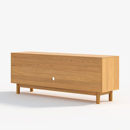 1580mm Natural Wood Mid Century TV Stand with Storage - 