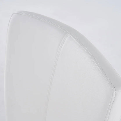 1600mm-2000mm Oval Extendable White Dining Table & 6 White PU Leather Dining Chairs - 