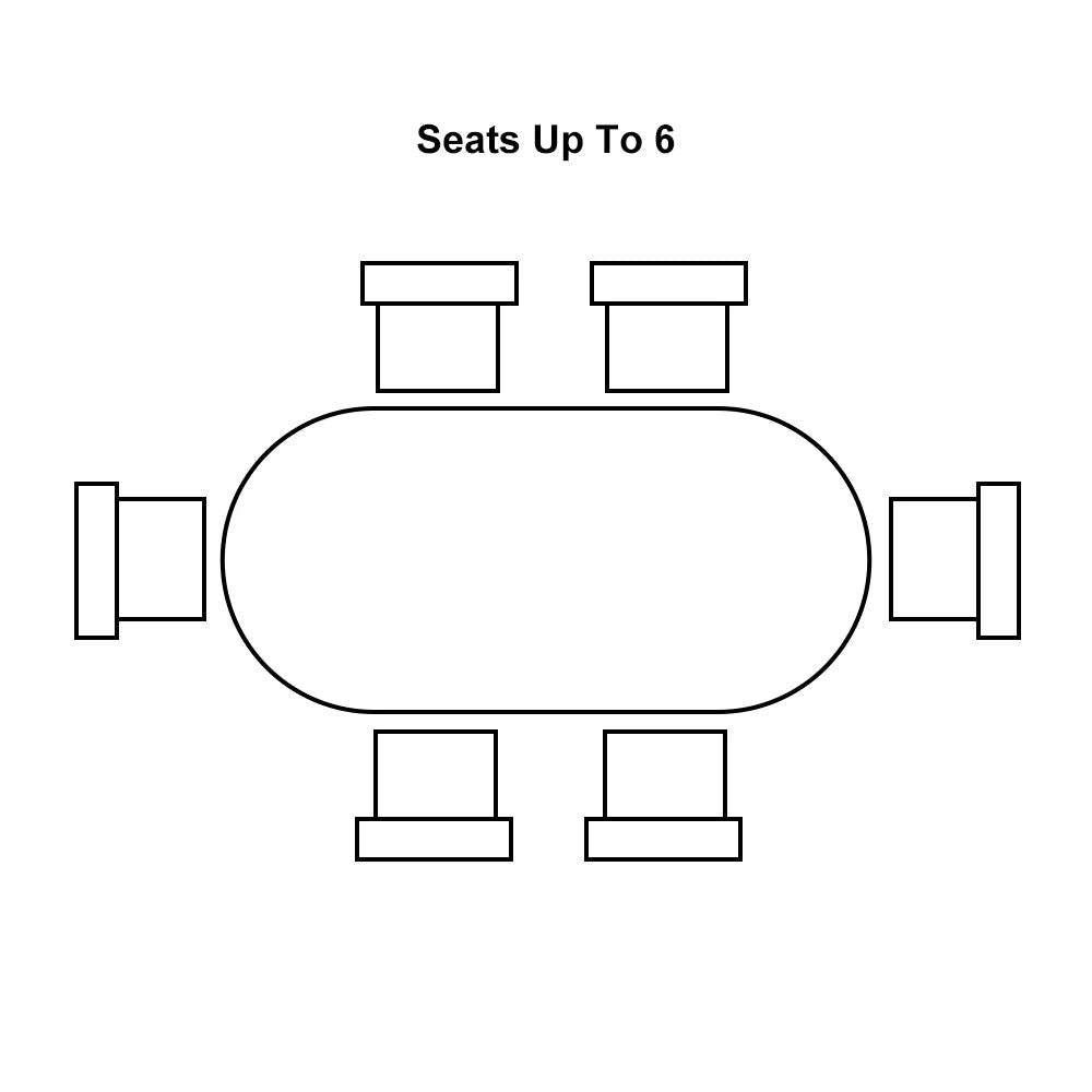 1600mm-2000mm Oval Extendable White Dining Table & 6 White PU Leather Dining Chairs - 