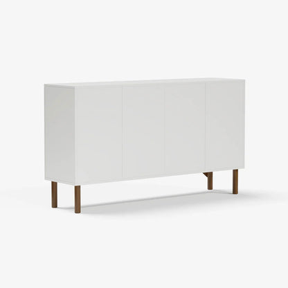 1600mm White & Walnut Sideboard Cabinet - 